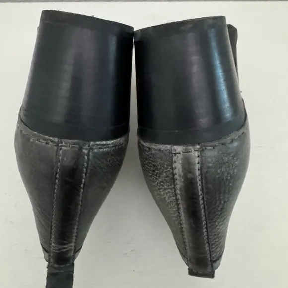 Dansko Harlene Gray Burnished Leather Heeled Ankle Boots Comfort Booties Size 40