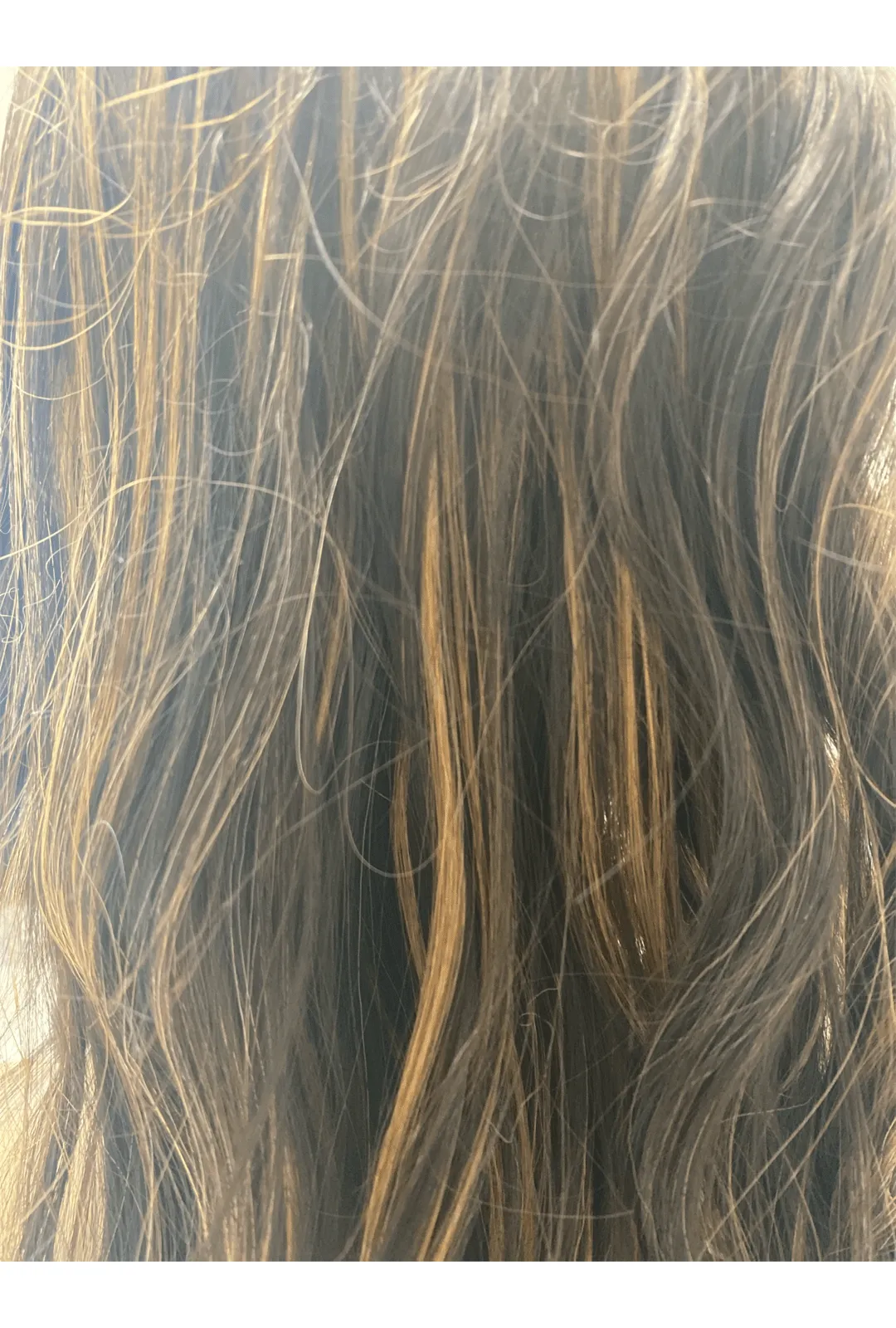 Dark Brown with Golden Highlights Long Loose Wave Wig