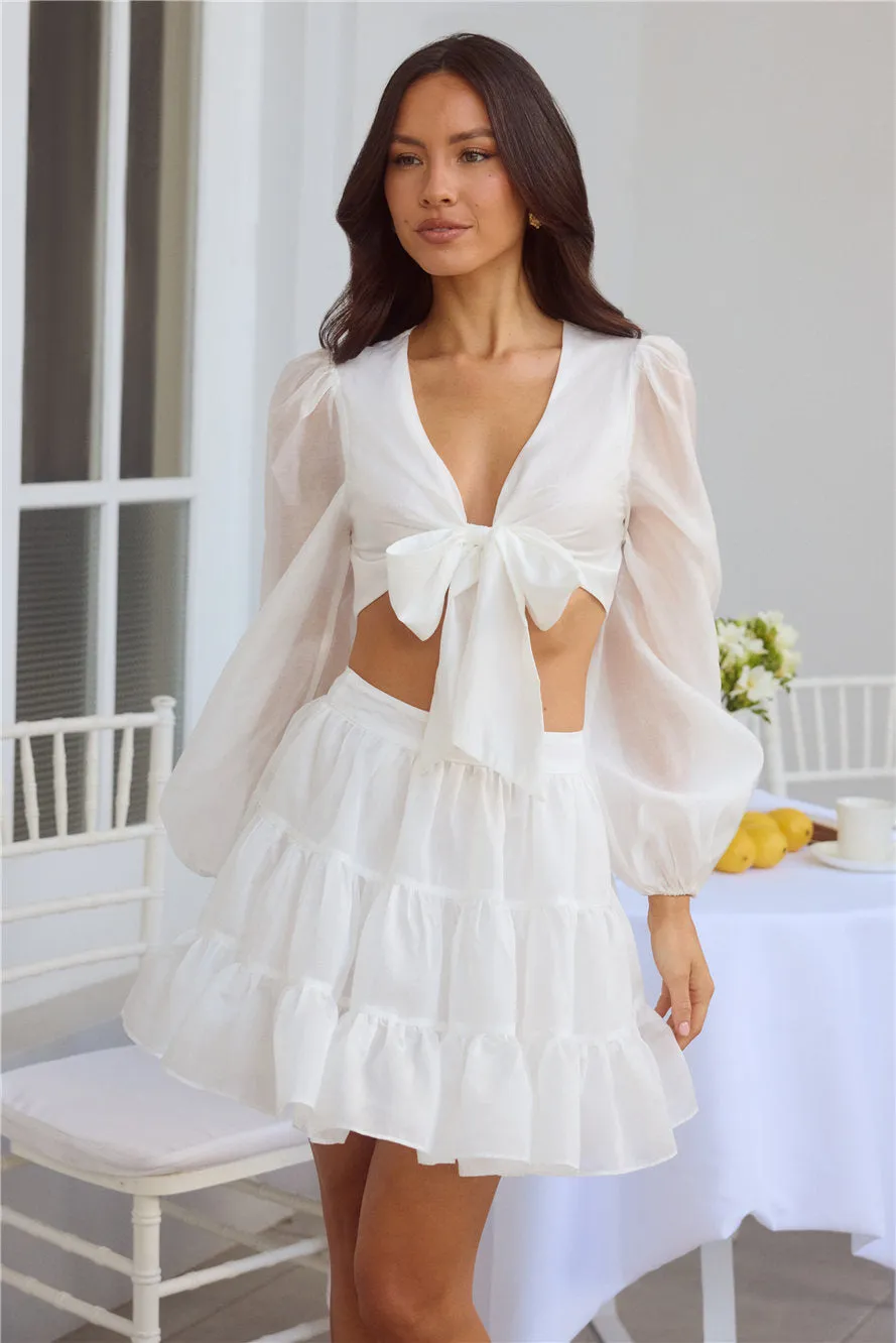 Daylight Loving Mini Skirt White