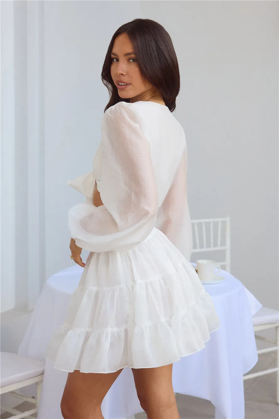Daylight Loving Mini Skirt White