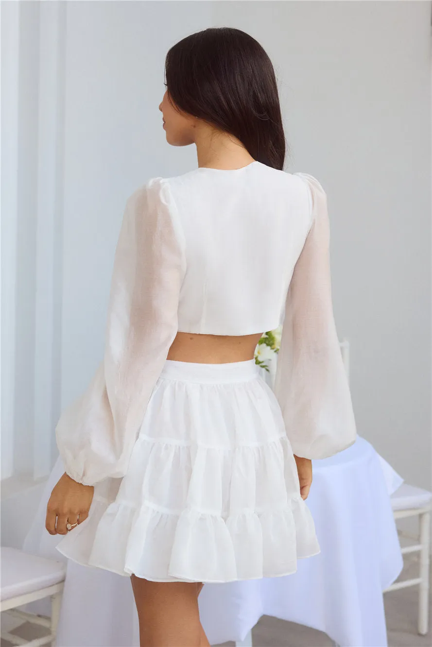 Daylight Loving Mini Skirt White