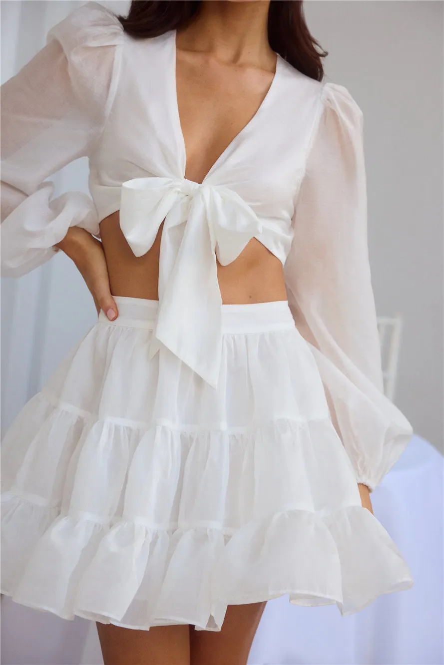 Daylight Loving Mini Skirt White