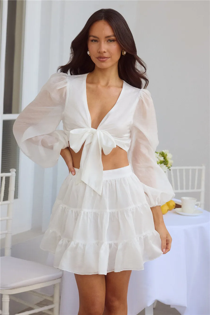 Daylight Loving Mini Skirt White