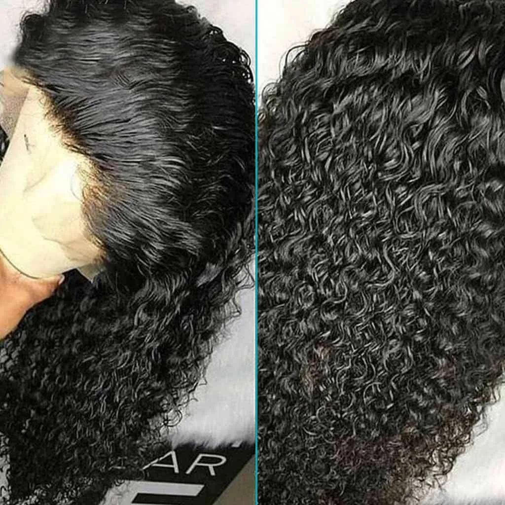 Deep Wave Wigs 13x6 Frontal Wigs Hd Transparent Lace Front Curly Human Hair Wigs Thick Density