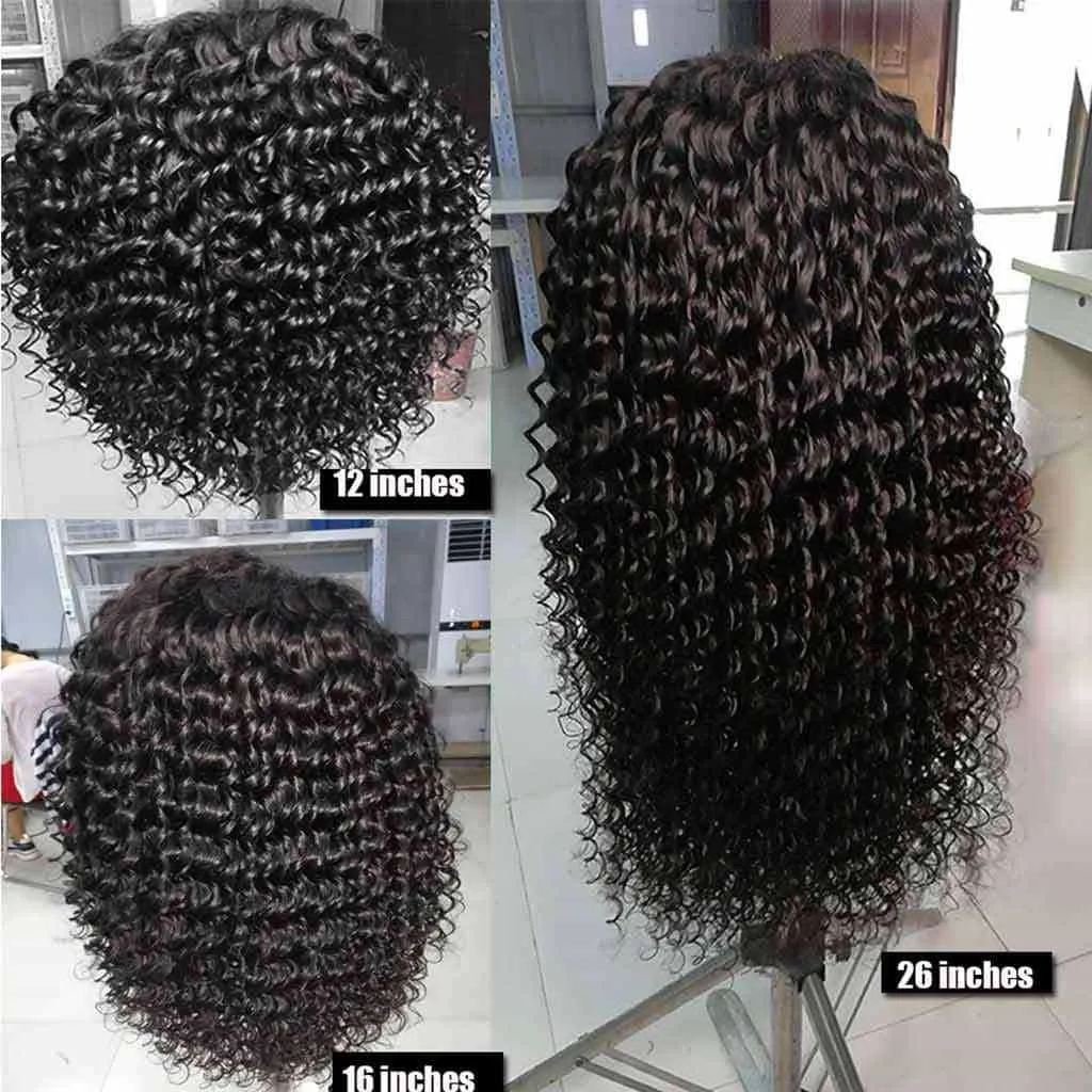 Deep Wave Wigs 13x6 Frontal Wigs Hd Transparent Lace Front Curly Human Hair Wigs Thick Density