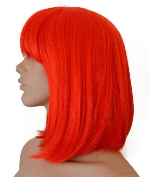 Deluxe Bright Red Bob Wig