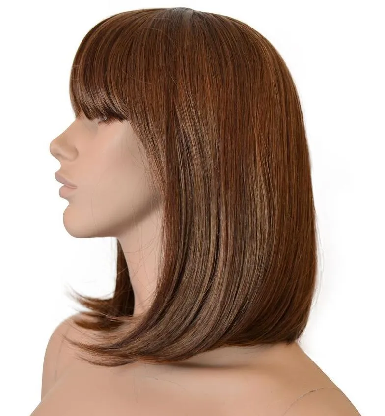 Deluxe Brown Bob Wig