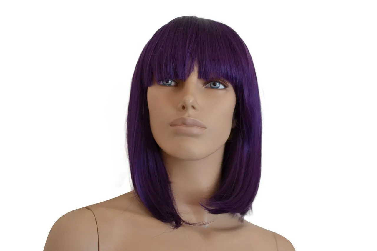 Deluxe Dark Purple Bob Wig