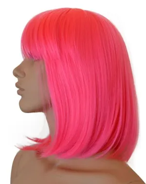 Deluxe Fluro Pink Bob Wig