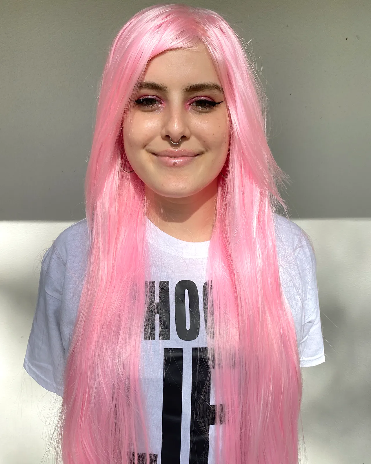 Deluxe Long Straight Baby Pink Wig