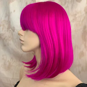 Deluxe Magenta Bob Wig