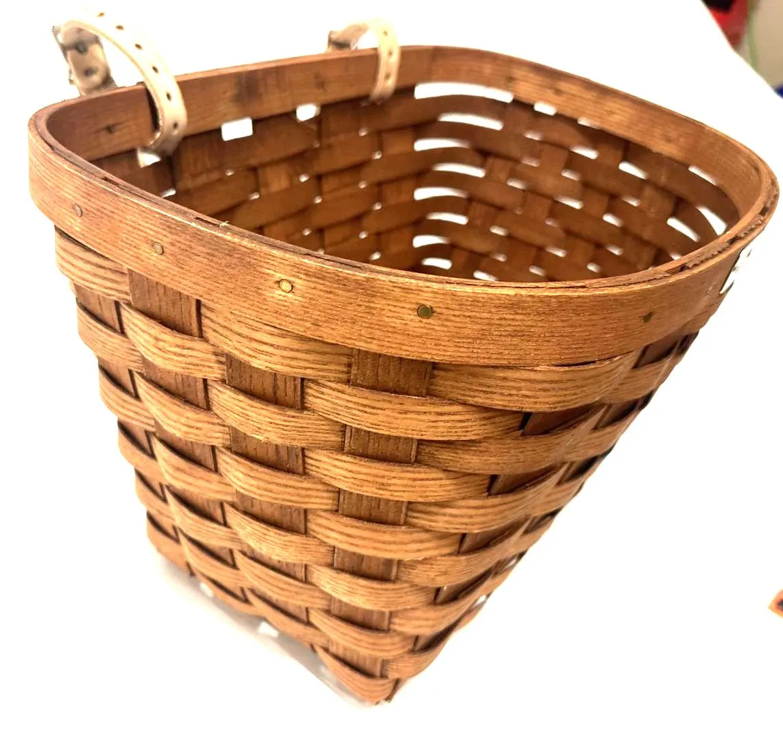 Detroit Bikes Handlebar Large Front Bicycle Walker Basket Cherry by Peterboro