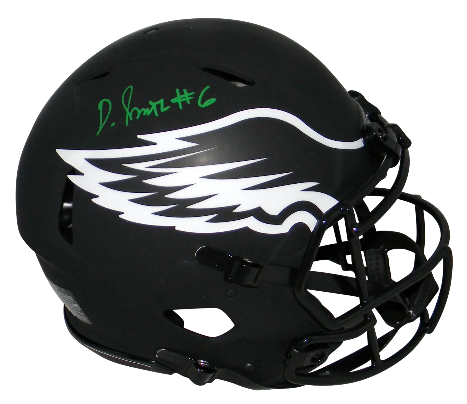 DEVONTA SMITH SIGNED PHILADELPHIA EAGLES ECLIPSE AUTHENTIC SPEED HELMET BECKETT