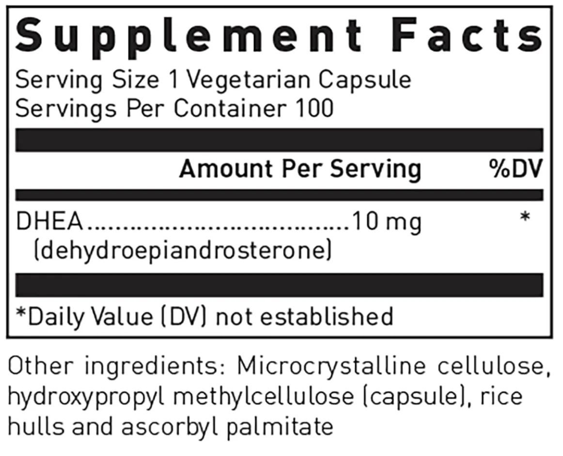 DHEA 10mg 100 Vegetarian