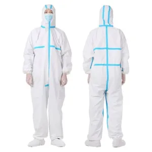 Disposable SMS Blue Stripe Safety Coverall