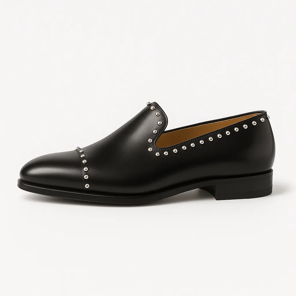 Domoir | Black Suede Round-Toe Loafers