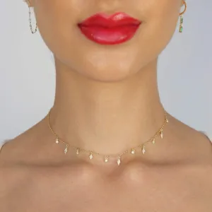 Dot Hanging Choker Necklace