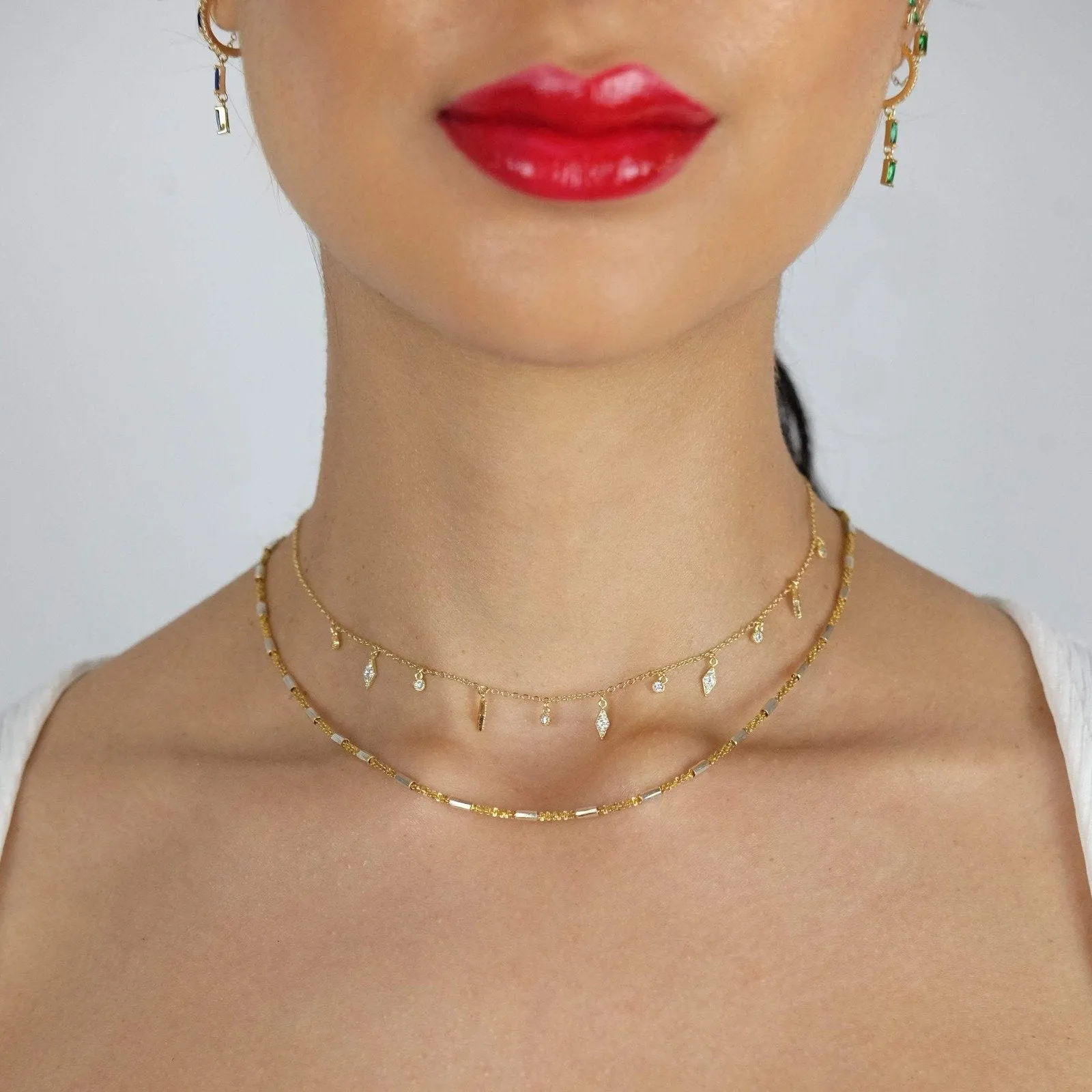 Dot Hanging Choker Necklace