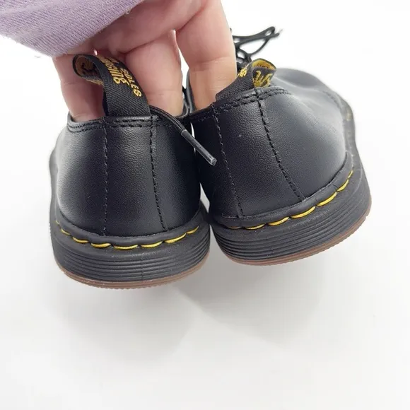 Dr Martens Cavendish Black Leather Flats Youth Junior size 1 Lace Up Loafer NWOT