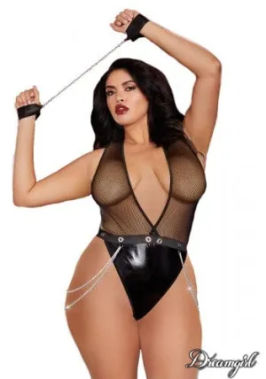 Dreamgirl Draped Chains Teddy with Restraints