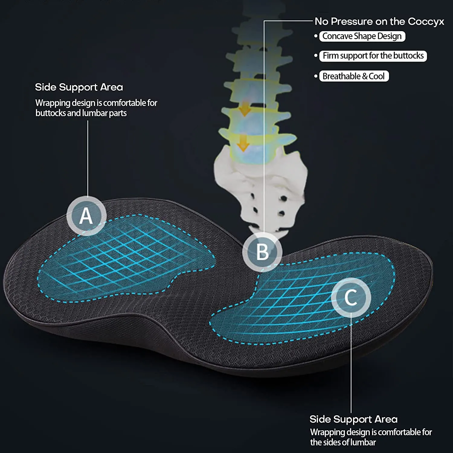 Driver’s Car Seat Cushion | Adult Car Booster Pad