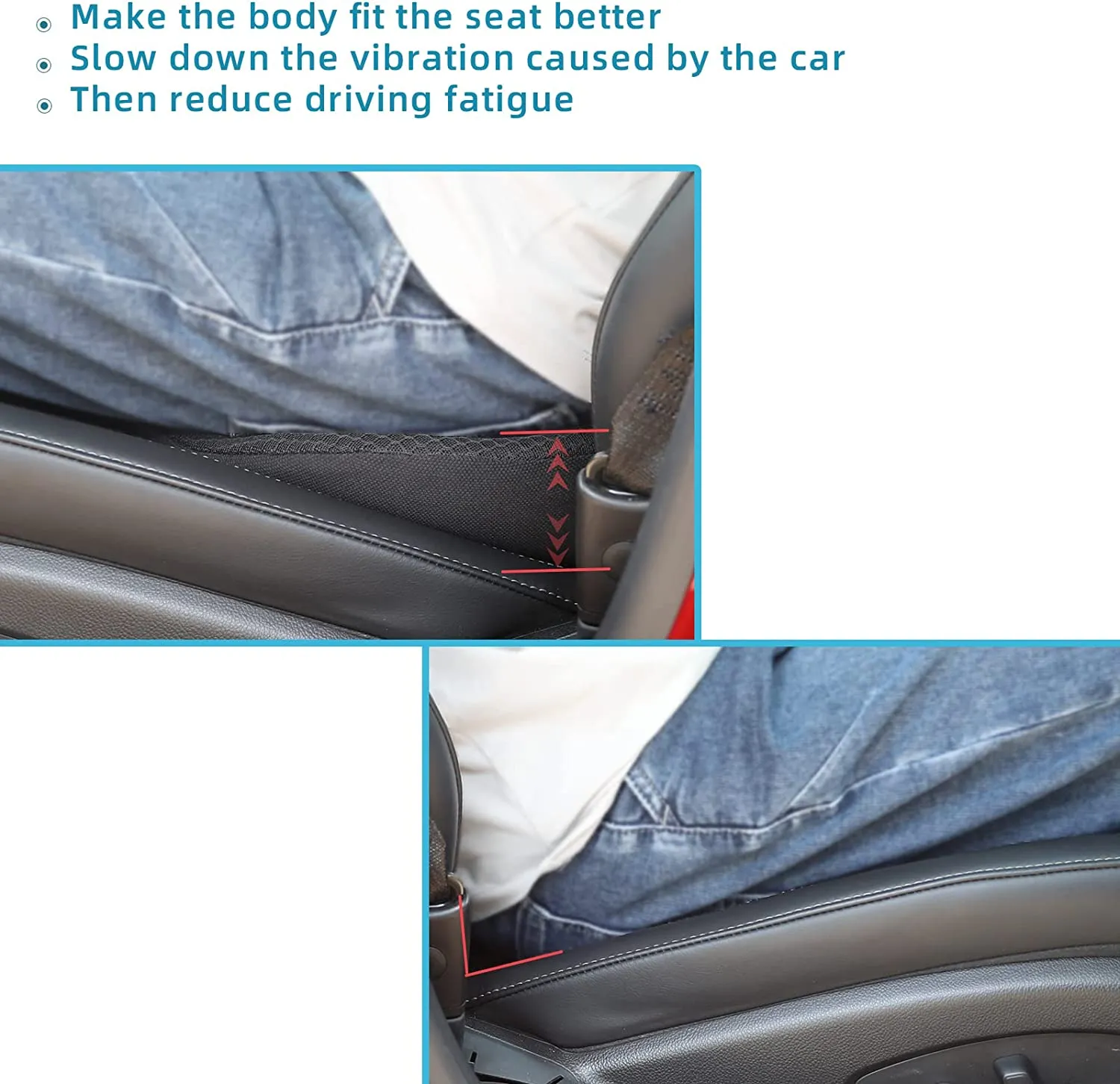 Driver’s Car Seat Cushion | Adult Car Booster Pad