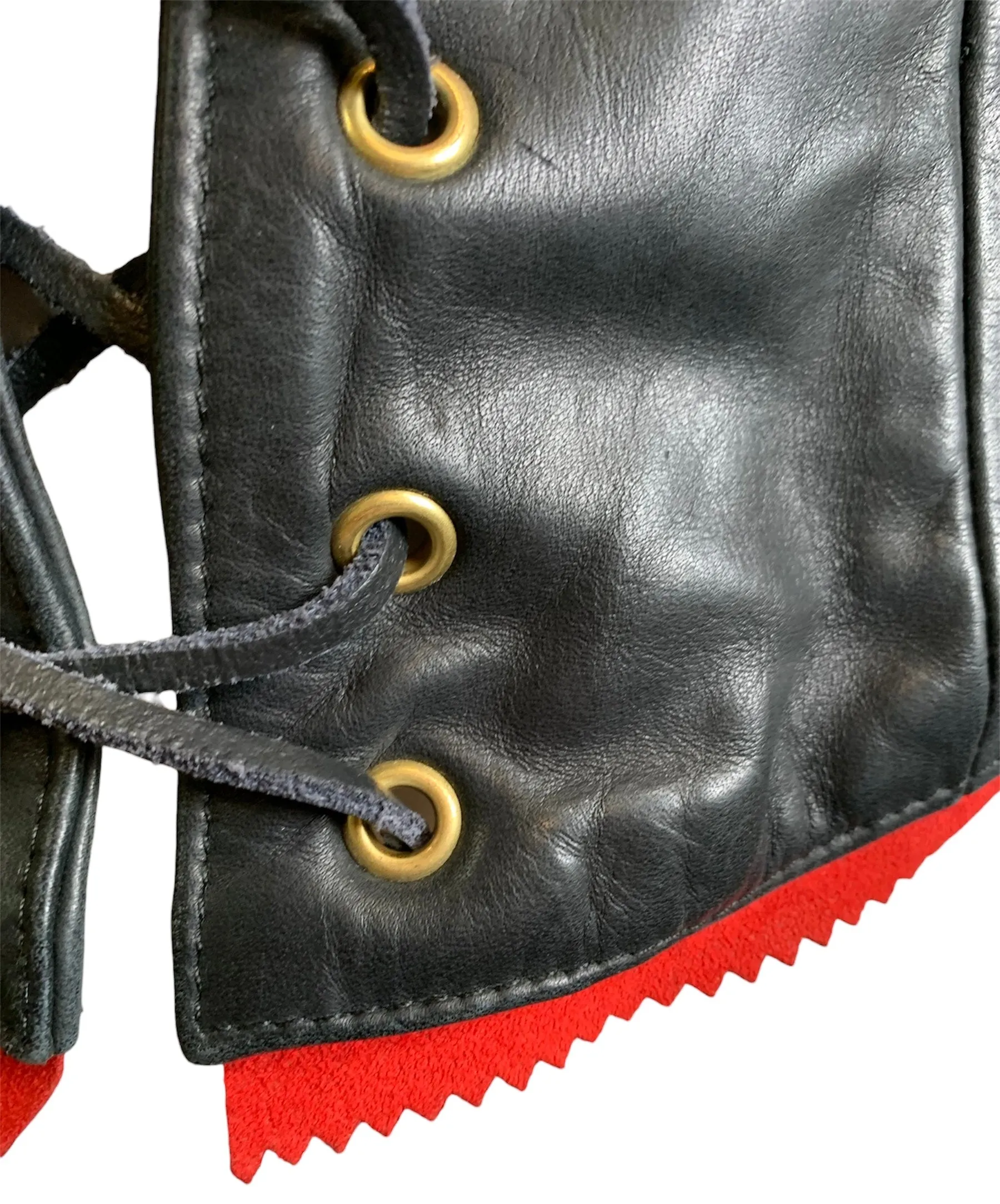 DSquared2 Black & Red Leather Corset Bustier