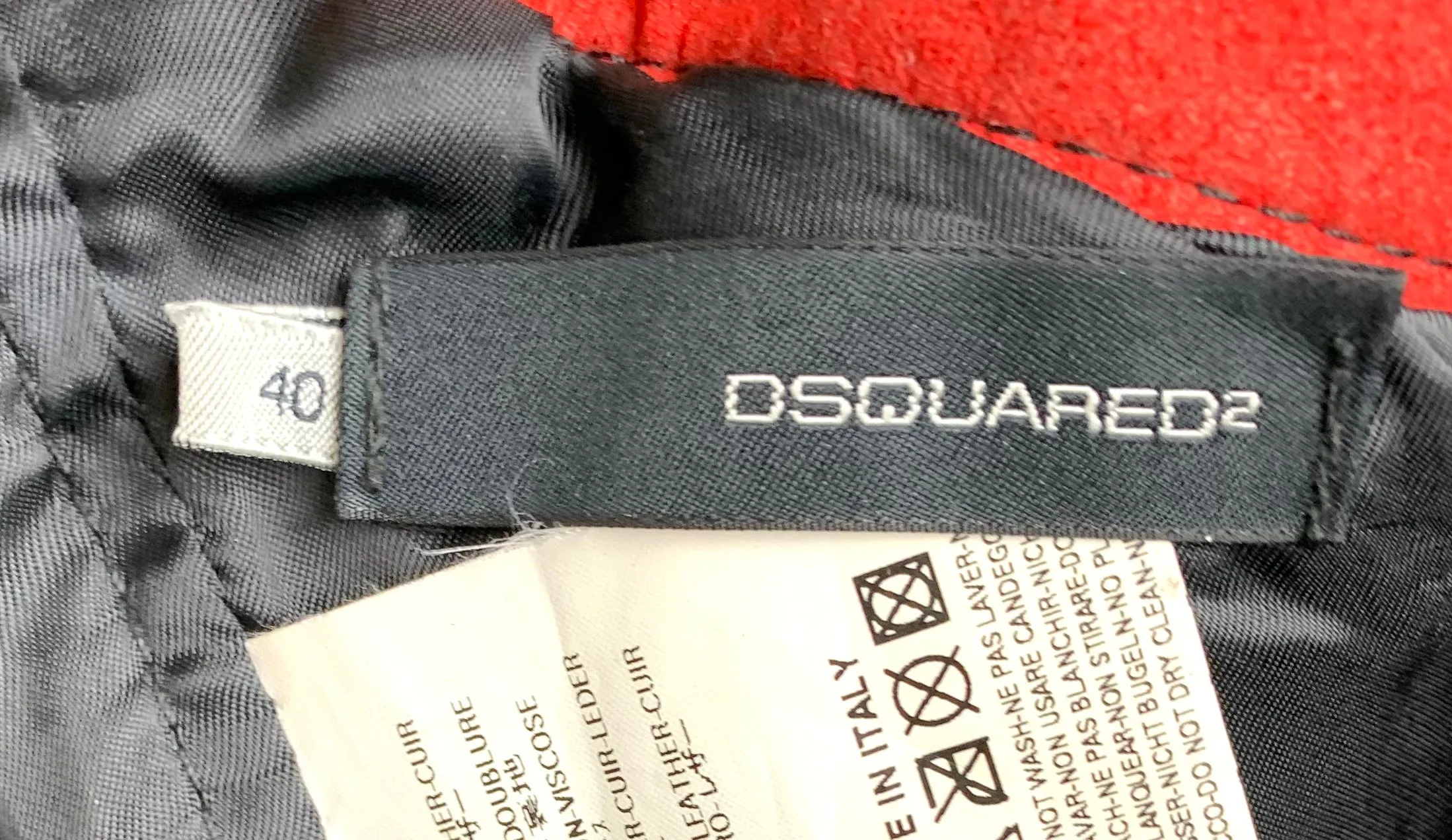 DSquared2 Black & Red Leather Corset Bustier