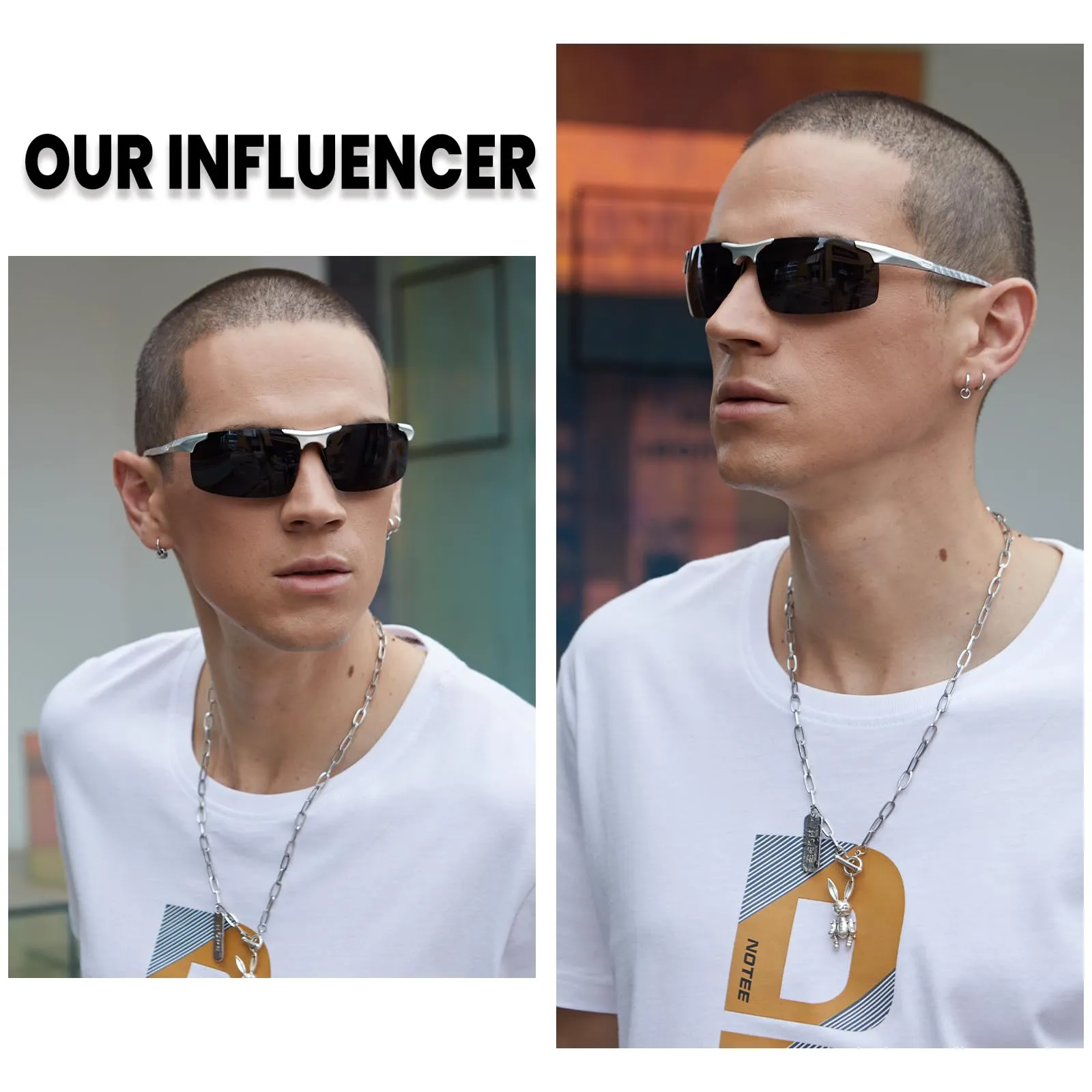 DUCO Sunglasses Men Polarized Sunglasses Carbon Fiber Grey Sports Sunglasses For Golfing Fishing Driving UV400 Protection DC8277