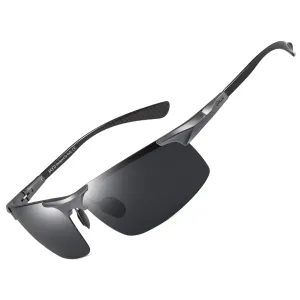 DUCO Sunglasses Men Polarized Sunglasses Carbon Fiber Grey Sports Sunglasses For Golfing Fishing Driving UV400 Protection DC8277