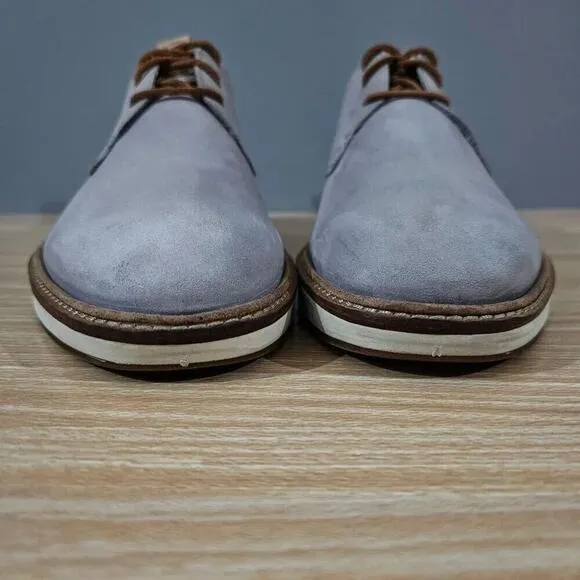 Ecco Derby ST.1 Hybrid Plain Toe Sneaker Mens Shoe Moon Rock Gray Leather Sz 10