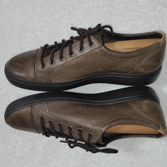 Ecco Sneakers Mens Size EU 44 10 US  Brown Soft Comfort Lace Up Casual Shoes