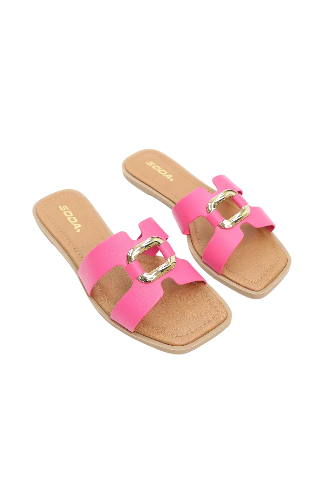 Effortless Sandals -Fuchsia