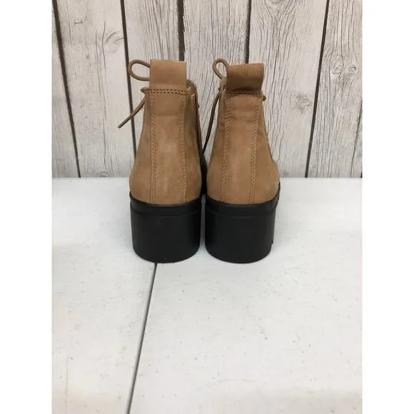 Eileen Fisher Suede Lace up Ankle Boot Size 6.5