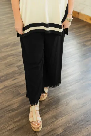 EILEEN PLUS LINEN BLEND WIDE LEG PANTS