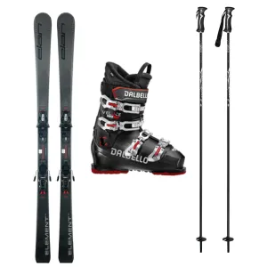 Elan Element 74 Black LS with the Dalbello Veloce Max 75 Ski Boot Mens Ski Package 2025