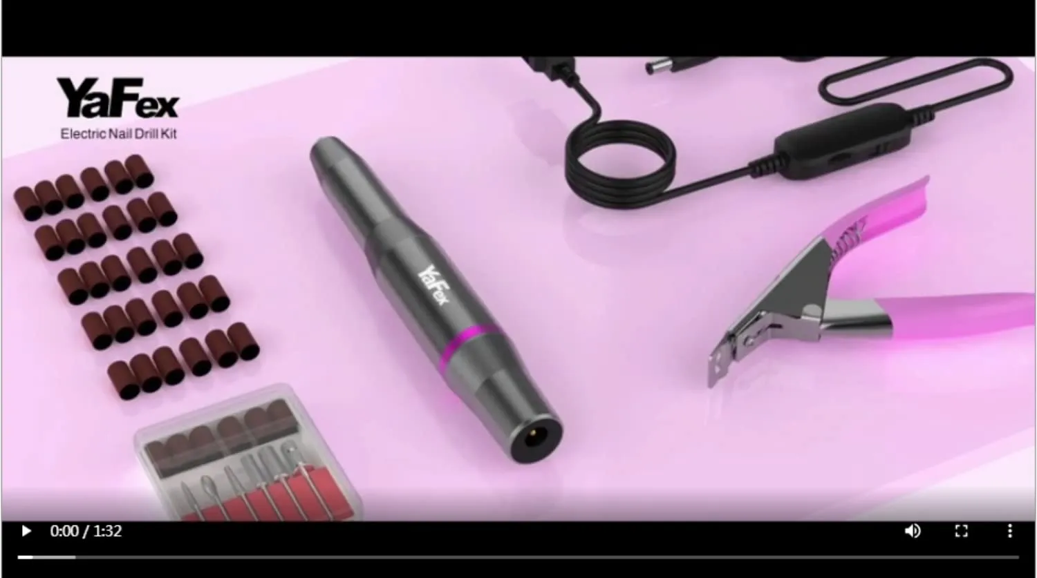 Electric Nail Drill- Professional Portable Manicure Pedicure E-File Kit with Acrylic Fake Nail Clipper for Shaping, Polishing, Removing Acrylic Gel Nails
