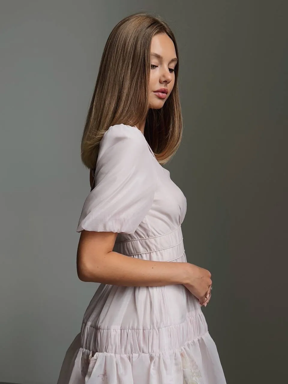 Elegant Floral Print Midi Dress