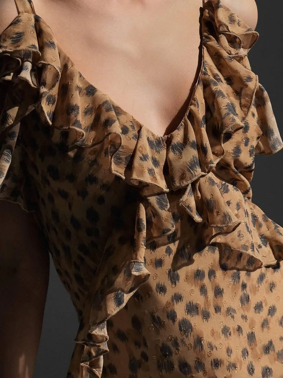 Elegant Leopard Print Maxi Dress