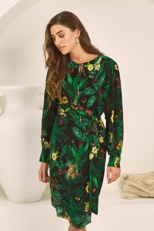 EMERALD QUEEN SHORT DRESS W CUFF SLEEVES