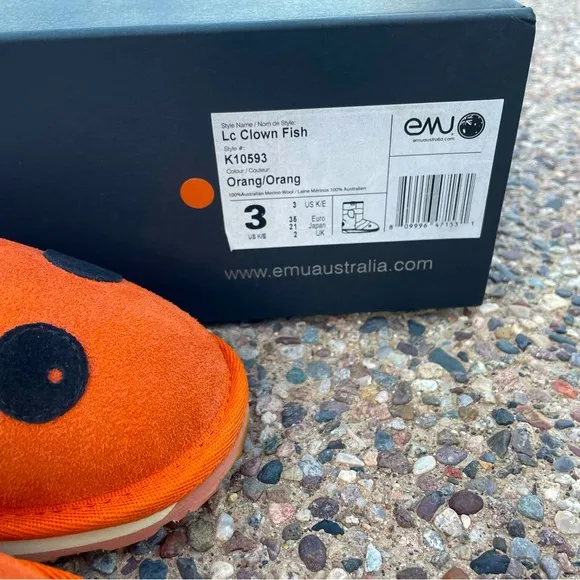 EMU Australia LC Clown Fish Boots Size 3 (NIB)
