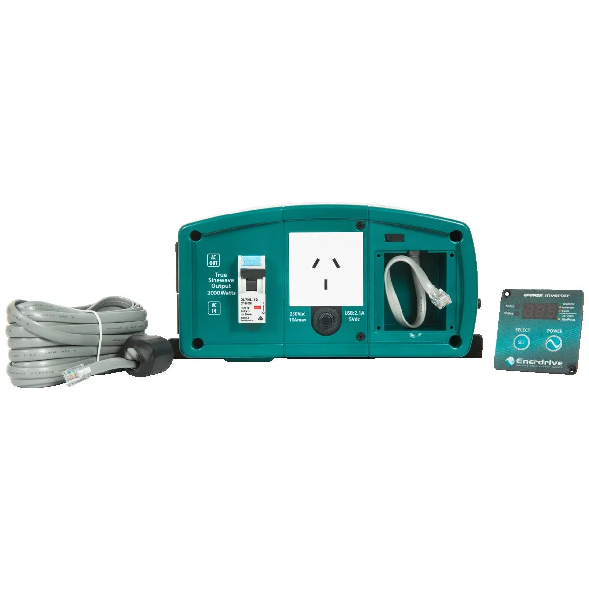 Enerdrive 2600W 12v True Sine Wave Inverter with Built in RCD
