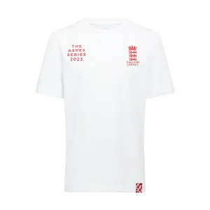 England Cricket Ashes 2023 Kid's Series T-Shirt | White