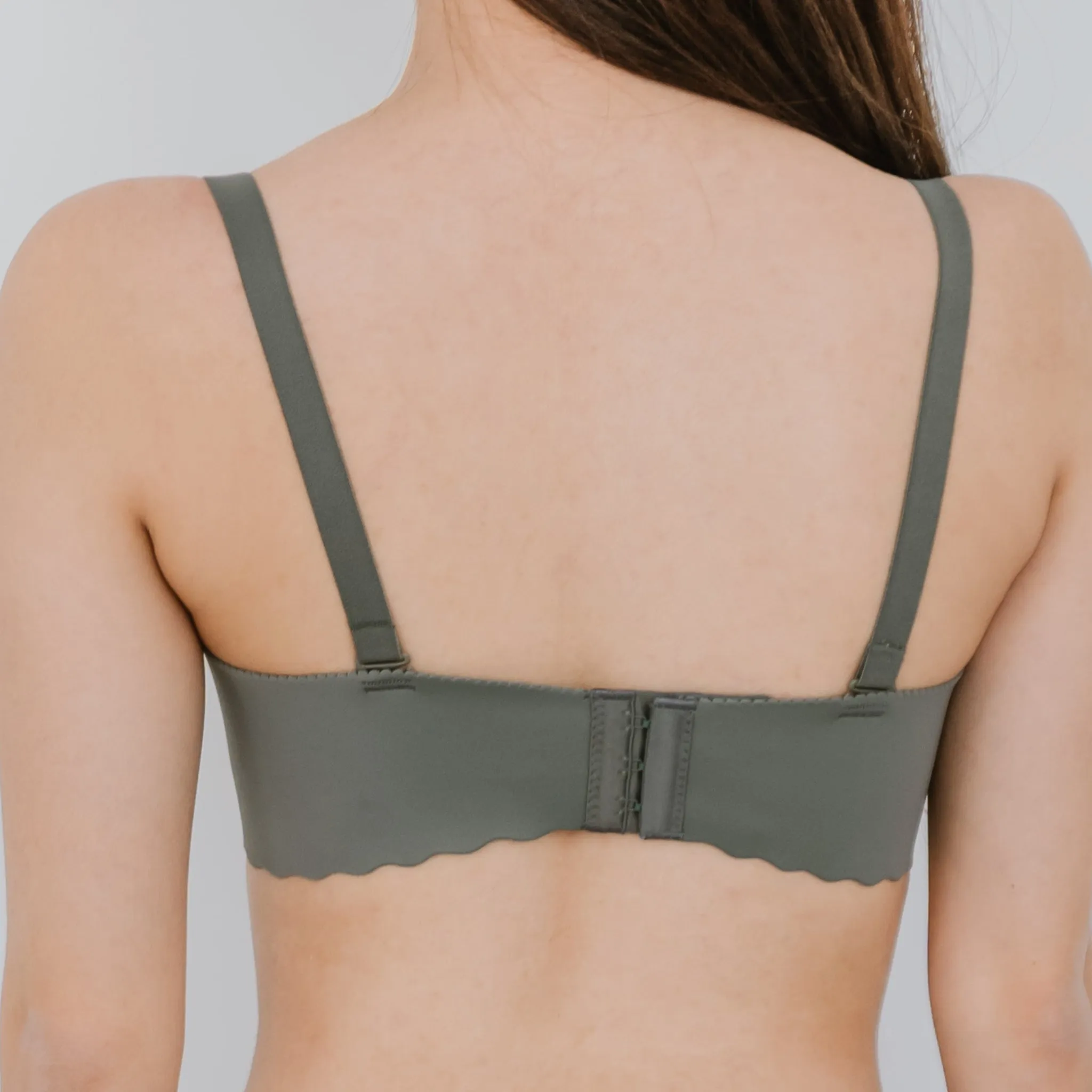 Entice Me! V3.0 Seamless Push Up Wireless Bra in Matte Olive Green