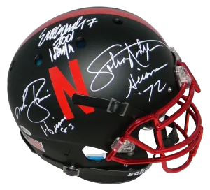 ERIC CROUCH MIKE ROZIER JOHNNY RODGERS SIGNED NEBRASKA BLACK AUTHENTIC HELMET