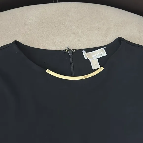 EUC Michael Kors Black Faux Wrap Dress M - Sleek &amp; Sophisticated