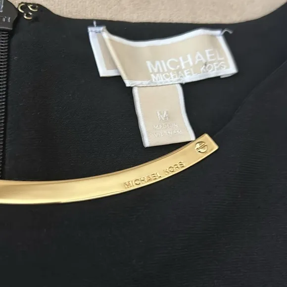 EUC Michael Kors Black Faux Wrap Dress M - Sleek &amp; Sophisticated