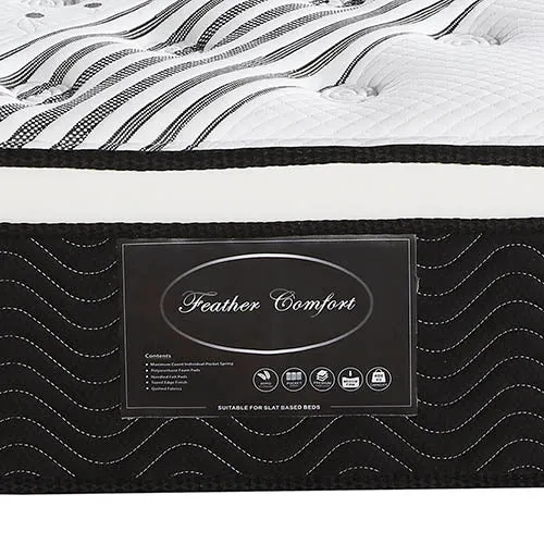 Exclusive Latex Euro Top Individual Pocket Spring Medium Firm 33cm Thick Queen Mattress