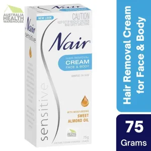[Expiry: 11/2028] Nair Sensitive Hair Removal Cream Face & Body 75g