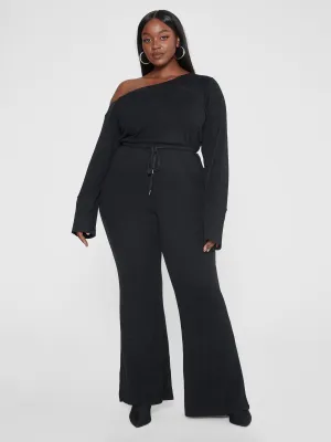 Fashion To Figure - Cammie Off Shoulder Knit Jumpsuit - Gabi Fresh x FTF